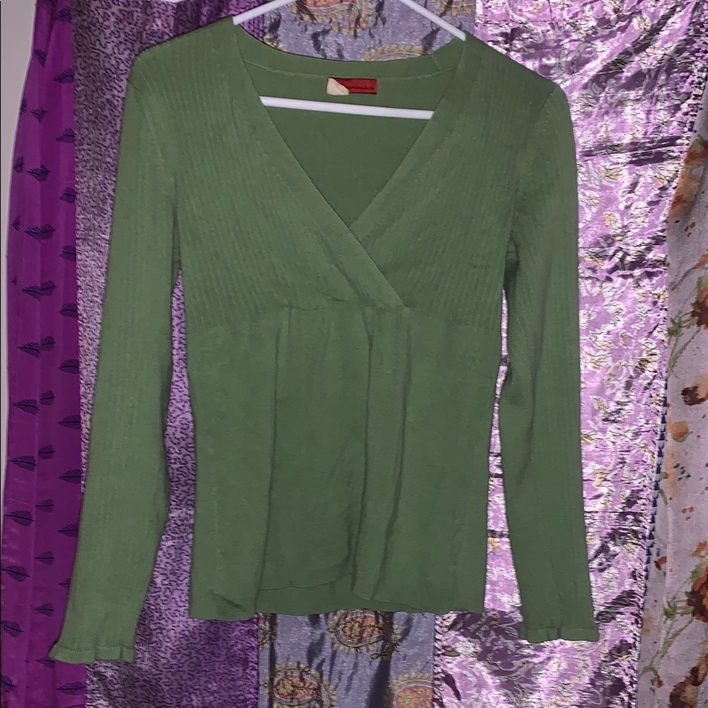 Tape measure y2k lime green sweater